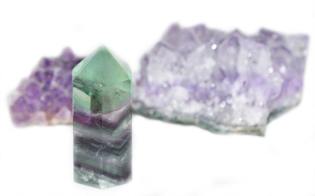 Fluorite and Amethyst February 17 © Luchia Houghton