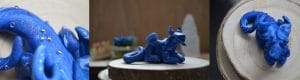 Blue Polymer Clay Dragon
