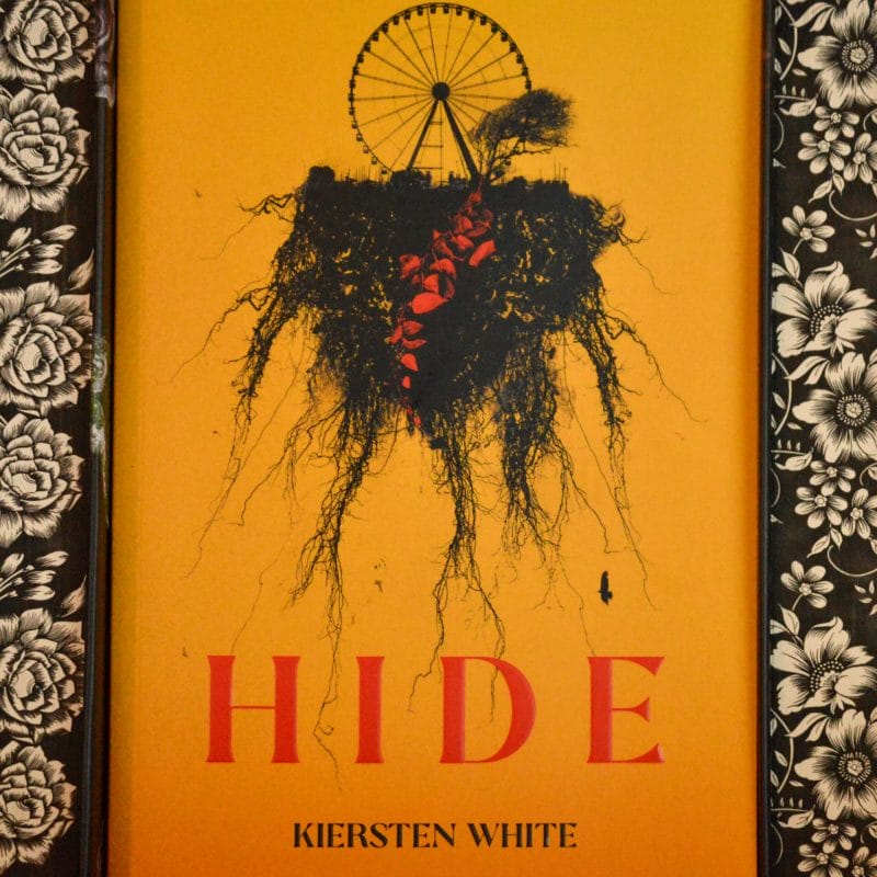Hide by Kiersten White Advanced Reader Copy on Book Shelf